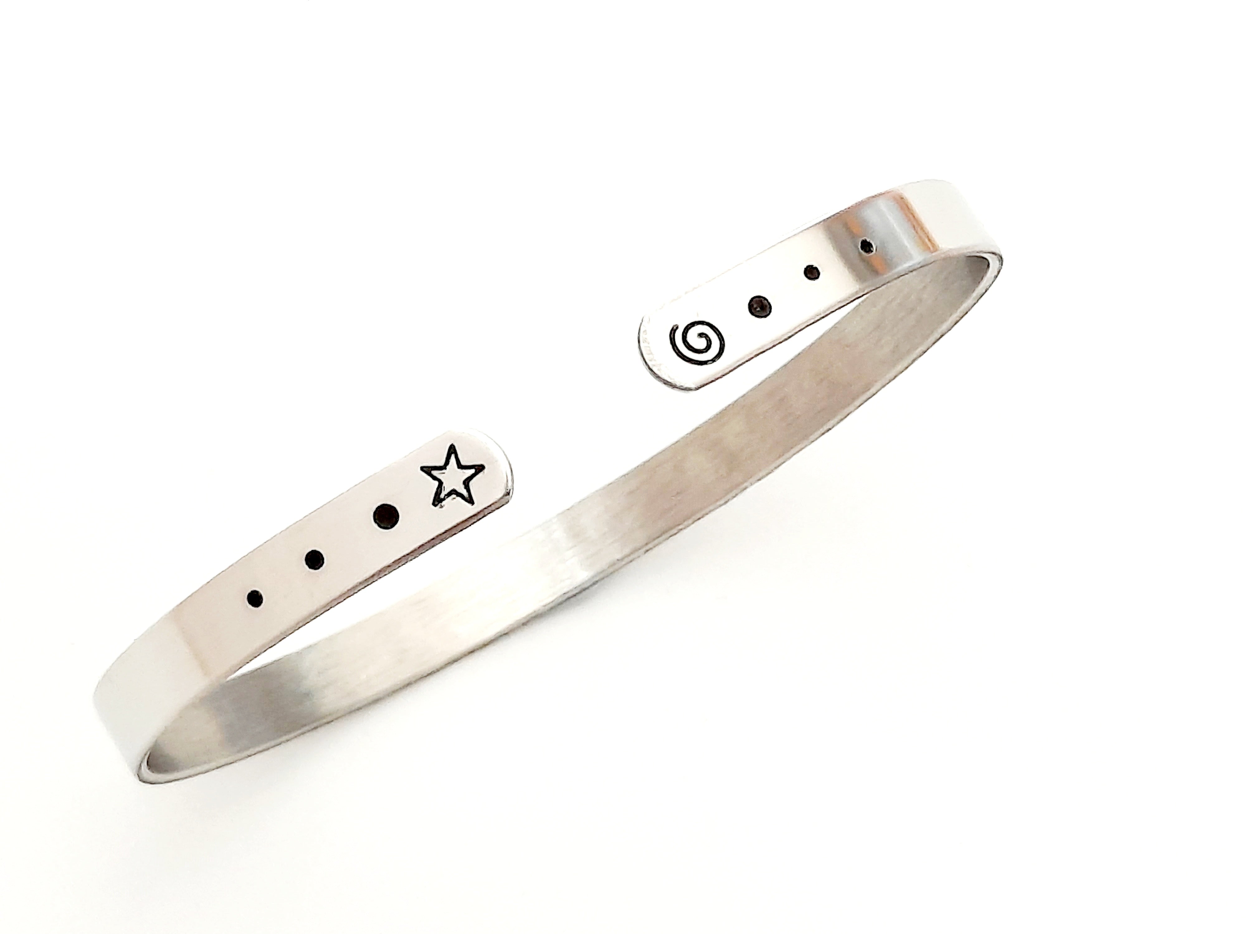 Personalisierte Silber Edelstahl Armband - Glänzend