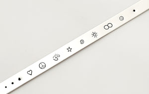 Personalisierte Silber Edelstahl Armband - Glänzend